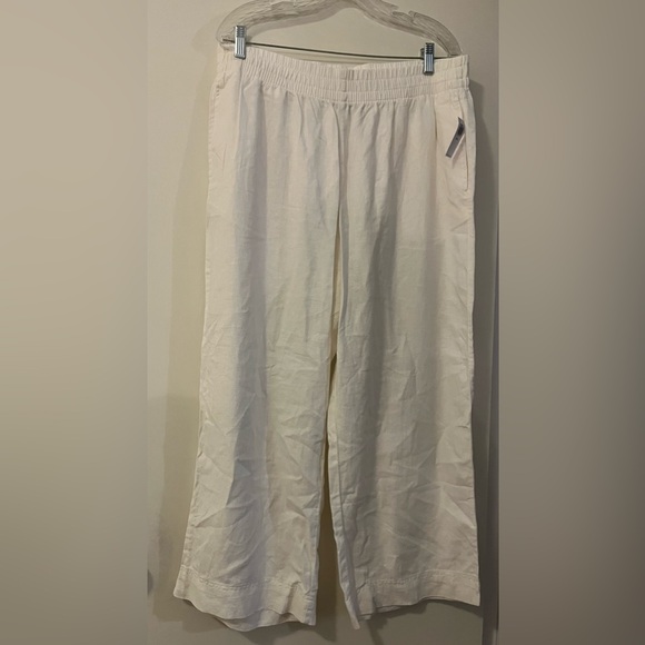 Old Navy Pants - TWO PAIRS! Large Petite Old Navy Women's Wide Leg Pants - Blue and White, new